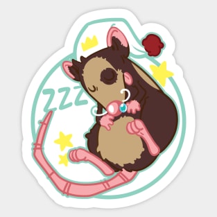 royal nap, sleepy rat Sticker